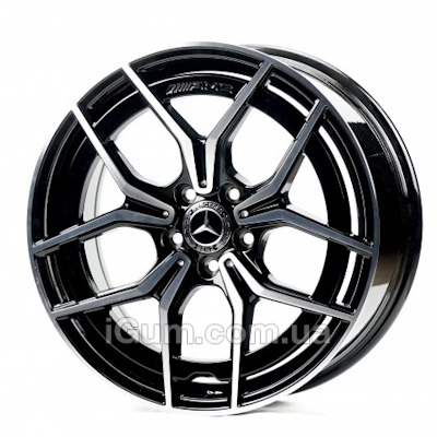 Диски Replica Mercedes (MR021-026) 8x19 5x112 ET43 DIA66,6 (black machined face)