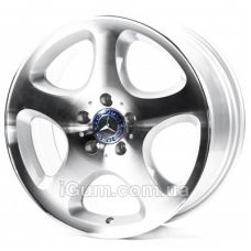 Replica Mercedes (MR331) 8x17 5x112 ET37 DIA66,6 (silver machined face)