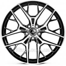 Replica Mercedes (MR3573) 10x20 5x112 ET44 DIA66,6 (black machined face)