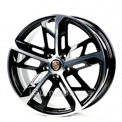 Диски Replica Porsche (PR1962) 9,5x21 5x130 ET60 DIA71,6 (gloss black machined face)