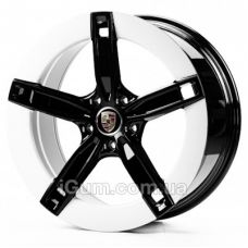 Replica Porsche (PR350) 11,5x21 5x130 ET66 DIA71,6 (black white flange)