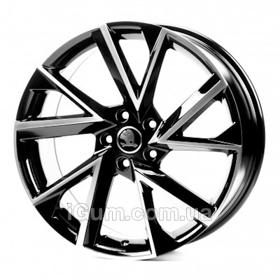 Диски Replica Skoda (SK0262) 7,5x18 5x100 ET45 DIA57,1 (black machined face)