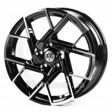 Replica Volkswagen (VV17967) 7x17 5x112 ET45 DIA57,1 (gloss black machined face)