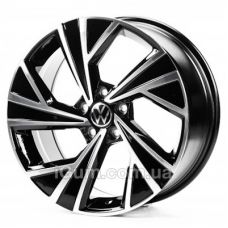 Replica Volkswagen (VV3484) 8x18 5x112 ET44 DIA57,1 (black machined face)