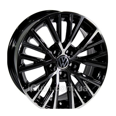 Диски Replica Volkswagen (VV5213) 6,5x15 5x112 ET35 DIA57,1 (black machined face)
