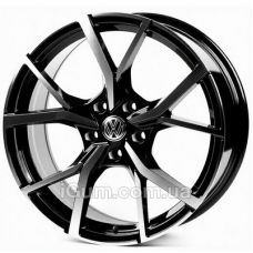 Replica Volkswagen (VW6113) 7,5x17 5x112 ET45 DIA57,1 (black machined face)