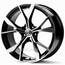 Replica Volkswagen (VW6125) 8x19 5x112 ET42 DIA57,1 (black machined face)
