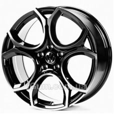 Replica Volkswagen (VW6137) 7,5x18 5x112 ET45 DIA57,1 (black machined face)