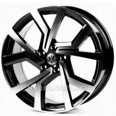 Replica Volkswagen (VW673) 8x18 5x112 ET45 DIA57,1 (black machined face)