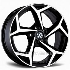 Replica Volkswagen (VW687) 6,5x15 5x112 ET35 DIA57,1 (black machined face)
