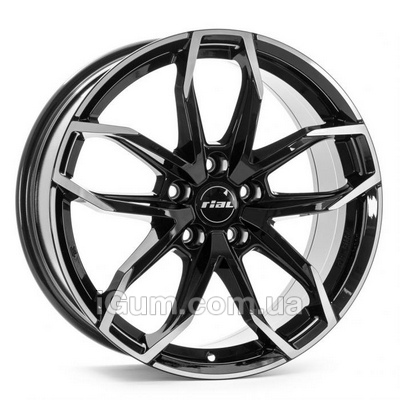 Диски Rial Lucca 7,5x17 5x114,3 ET37 DIA70,1 (diamond black front polished)