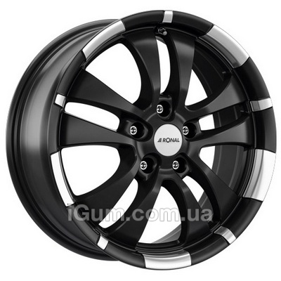 Диски Ronal R59 7x16 5x114,3 ET40 DIA82 (jet black matt machined lip)