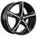 Диски Ronal R62 8,5x20 5x108 ET50 DIA76 (jet black matt machined face green)