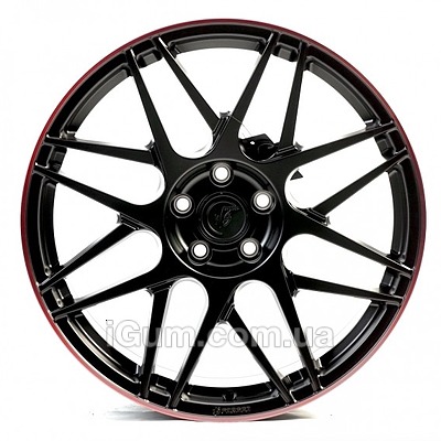 Диски WS Forged WS-45M 10,5x19 5x112 ET50 DIA66,6 (satin black candy red lip)