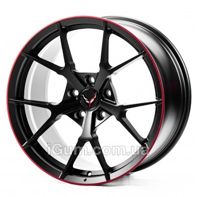 Диски WS Forged WS-COR001 12x20 5x120 ET59 DIA66,9 (satin black satin red line)
