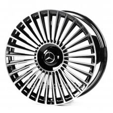 WS Forged WS-MR-052/1C 10x21 5x112 ET51 DIA66,6 (gloss black machined face)