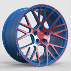 Диски WS Forged WS2106 9,5x20 5x114,3 ET30 DIA70,5 (matt blue inside red outside face)