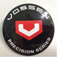 Аксессуары Наклейка на диск Vossen d56 мм аллюминий (Бело-красный логотип на черном фоне) выпуклый