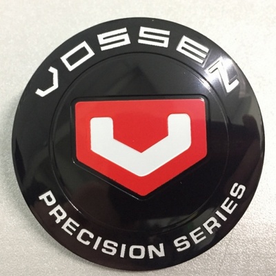купити Наклейка на диск Vossen d56 мм аллюминий (Бело-красный логотип на черном фоне) выпуклый для дисків